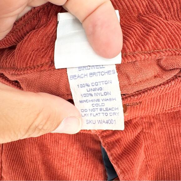 Birdwell Women's Classic Corduroy Shorts Mid Rise Red Size 12 Outdoor Gorpcore - Picture 15 of 15